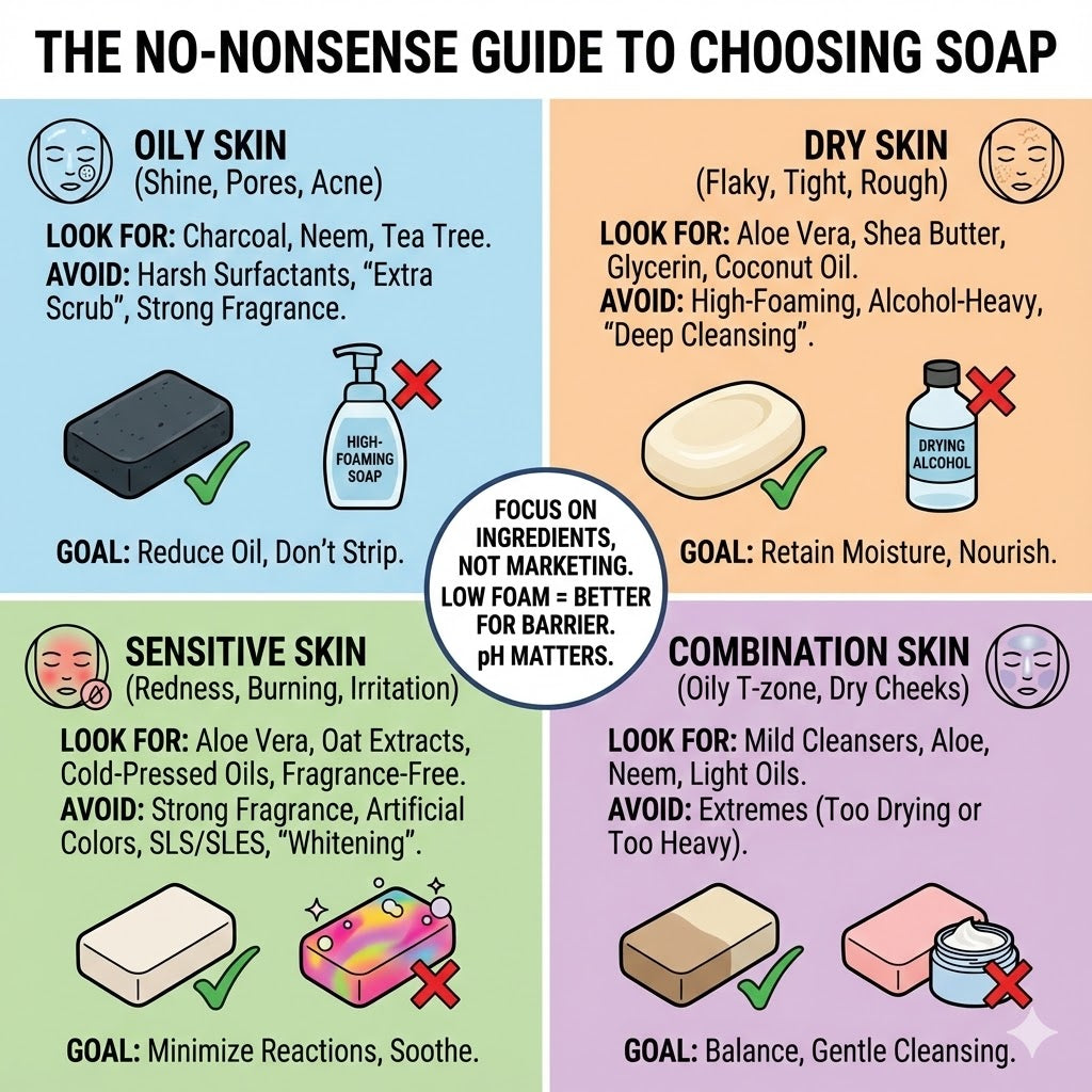 How to Pick the Right Soap for Your Skin Type (No Buzzwords)